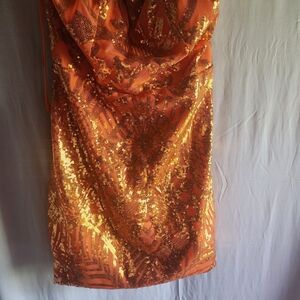 Orange Sequin Dress